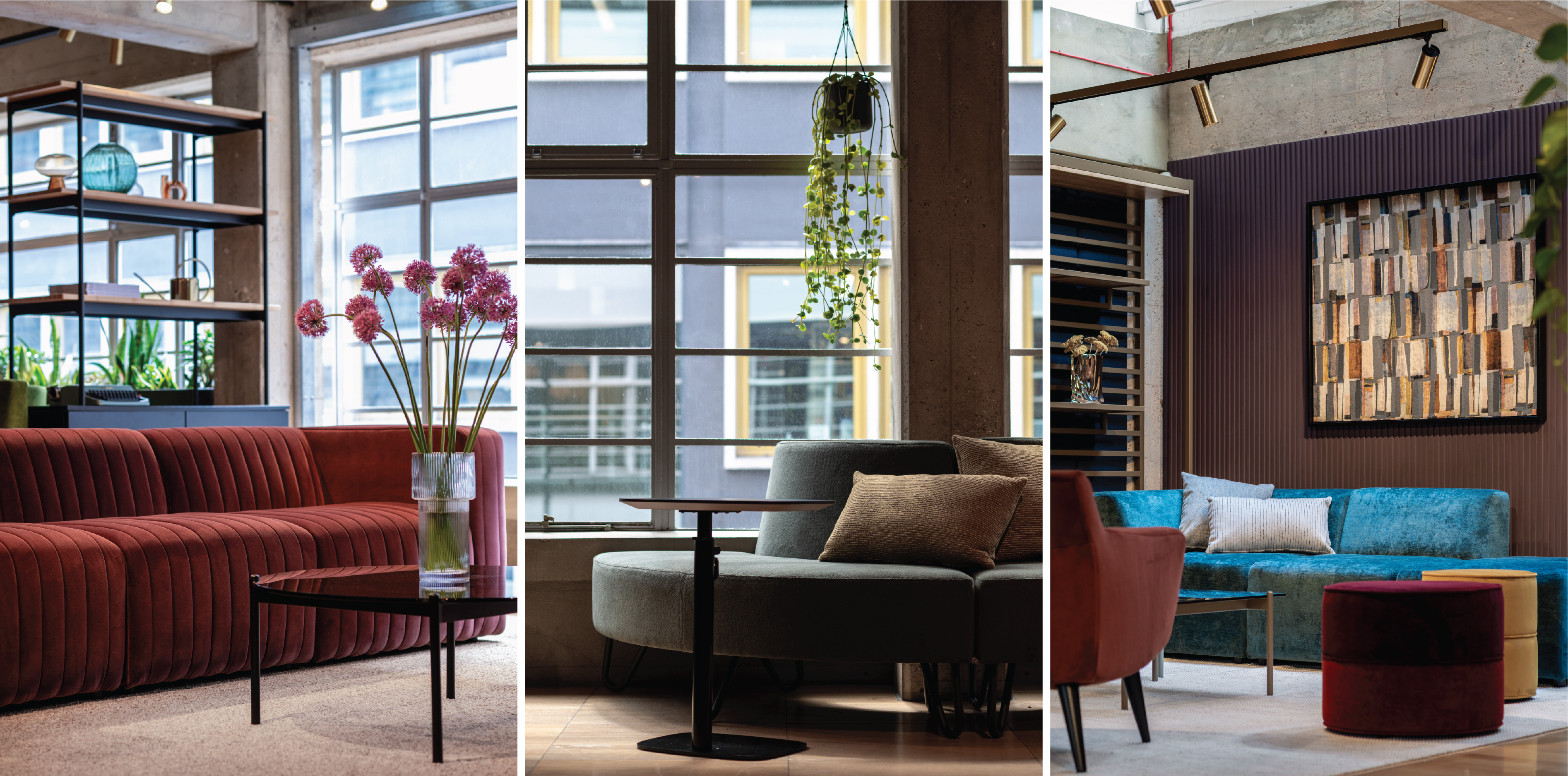 sixteen3 showroom featuring design-led commercial furniture